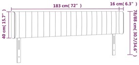 Tablie pat cu aripioare albastru inchis 183x16x78 88 cm catifea 1, Albastru inchis, 183 x 16 x 78 88 cm