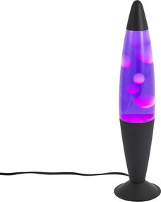 Lampă cu lavă mov cu ceară albă, inclusiv LED - Molten Lava
