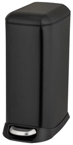 Coș de gunoi negru mat cu pedală din oțel 12 l Design – Wenko