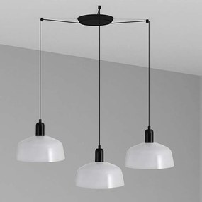 Lustra cu 3 pendule metal TATAWIN M alb