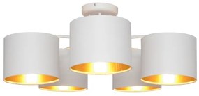 Lustră aplicată ALBA 5xE27/15W/230V albă/aurie