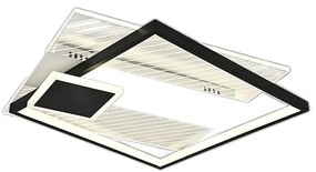Lustra LED Cu Telecomanda, Elit's Esn R9051 S, 104W, Negru Alb