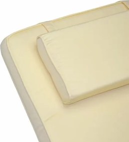 Șezlong de grădină din lemn DIVERO Florentine + căptușeală -