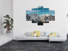 Tablou cu vârfuri înzăpeziți, Fiordland (150x105 cm)