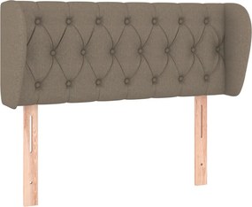 vidaXL Tăblie de pat cu aripioare gri taupe 103x23x78/88 cm textil