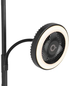 Lampa de podea cu ventilator negru cu LED 2700K - 4000K - Dores