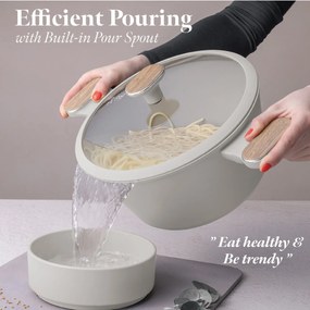 Set oale si tigai 15 piese, manere insertie lemn Sahara Nordic Berlinger Haus BH 8325, inductie, design modern