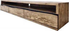 Comoda TV suspendata din lemn de salcam design industrial Mammut 160cm