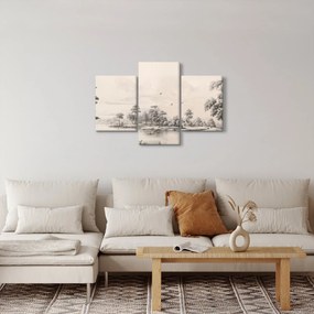 Tablou - Vintage peisaj desen peisaj (90x60 cm)