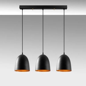 Lustră pe cablu TATTOO, 3xE27/40W/230V, neagră