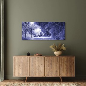 Tablou - Noaptea magică de iarnă (120x50 cm)