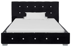 280382 vidaXL Cadru de pat, negru, 90 x 200 cm, catifea