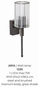 Aplica de perete design modern ARIA titan periat