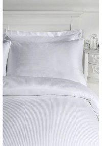 Lenjerie gri pentru pat dublu 200x200 cm Satin Stripe - Catherine Lansfield