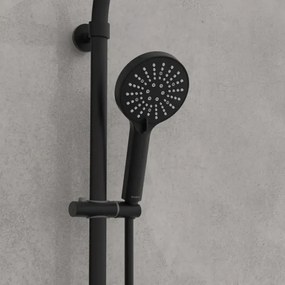 Schütte 60076 - Set de duș cu baterie termostatică MADURA FRESH, negru