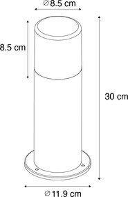 Lampa de exterior in picioare alb cu abajur opal 30 cm IP44 - Odense