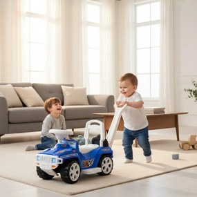 Masinuta copii si bebe NOVOKIDS™ My first SUV Car XXL , Lungime 85 cm, Maner de impins pentru parinti detasabil, Functie trotineta fara pedale,