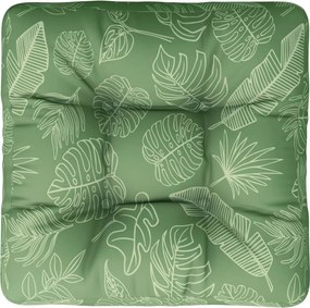 vidaXL Pernă de paleți, model frunze, 60x60x12 cm, textil