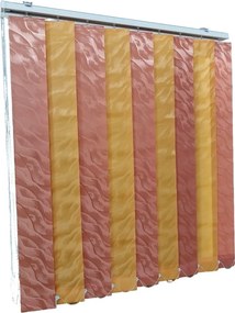 Jaluzele verticale BEATA 9609 / 9607 somon portocaliu pal – jaluzele verticale moderne cu prindere pe tavan incluse