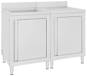 vidaXL Dulap comercial pentru chiuvetă,120x60x96 cm, oțel inoxidabil