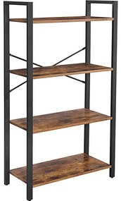 Bibliotecă NAVARO maro/neagră