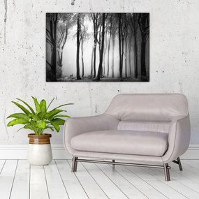 Tablou - Lup în pădurea întunecată (90x60 cm)