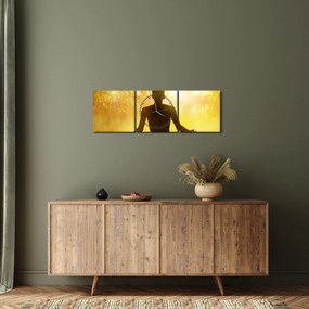 Tablou - meditare (cu ceas) (90x30 cm)