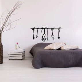 Autocolant Ambiance Love Headboard, alb