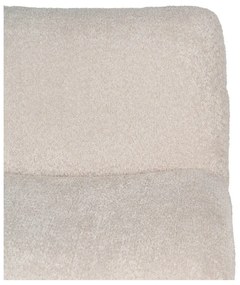 Fotoliu bej cu tapițerie din țesătură bouclé – Ixia