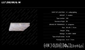 Plafoniera moderna cristal Bohemia L17 250/09/6