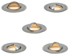 Set de 5 spoturi moderne de sol din aluminiu, inclusiv LED IP67 - Linsey