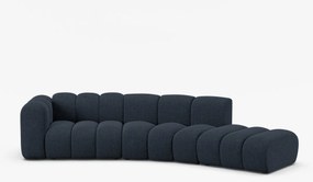 Canapea deschisa rotunjita 5 locuri Lupine chenille Eden L335 cm