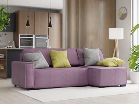 Canapea extensibila cu colt bilateral Culoare Roz, SMART