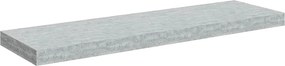 vidaXL Raft de perete suspendat, gri beton, 80x23,5x3,8 cm, MDF