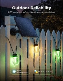 Govee - Ghirlandă solară LED RGBICW 8xLED/6W/5V Wi-Fi Matter IP67