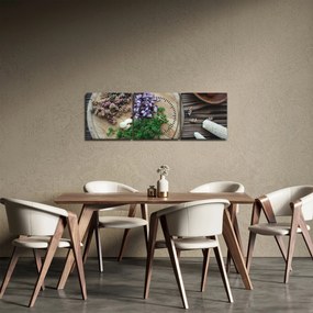 Tablou - Din tocătorul bucătăriei (cu ceas) (90x30 cm)