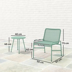 Outsunny set poliratan sintetic | Aosom Romania