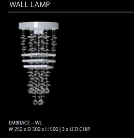 Aplica de perete moderna Vision design LUX Cristal Bohemia Exclusive EMBRACE