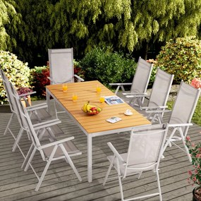 Deuba Set aluminiu gradina 1+8 - gri