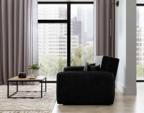 Canapea extensibila de 2 locuri LAINE, neagra