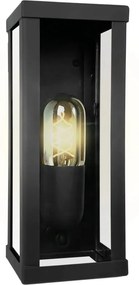 Aplica de perete exterior din otel negru Lantern