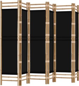 vidaXL Separator de cameră pliabil cu 6 panouri 240 cm bambus și pânză