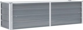vidaXL Strat înălțat de grădină, gri, 160 x 40 x 45 cm oțel galvanizat