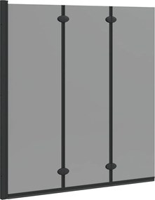 vidaXL Încărcare duș Manual Negru 130 x 138 cm Sticlă ESG și aluminiu