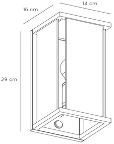 Lucide 27883/11/30 - Aplica perete exterior CLAIRE 1xE27/15W/230V