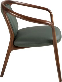 Scaun cu brate LUX design italian, Piele Sintetica Verde Inchis