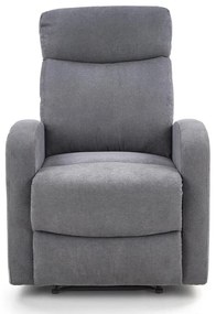 Fotoliu recliner Houston 103479x75x95cm, 30 kg, Gri inchis, Tapiterie