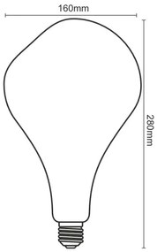 Bec LED FILAMENT BUMPED VINTAGE ET160 E27/4W/230V 2000K