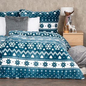 Lenjerie de pat din microflanel 4Home Nordic love, 140 x 220 cm, 70 x 90 cm