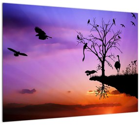 Tablou - Siluetele animalelor (70x50 cm)